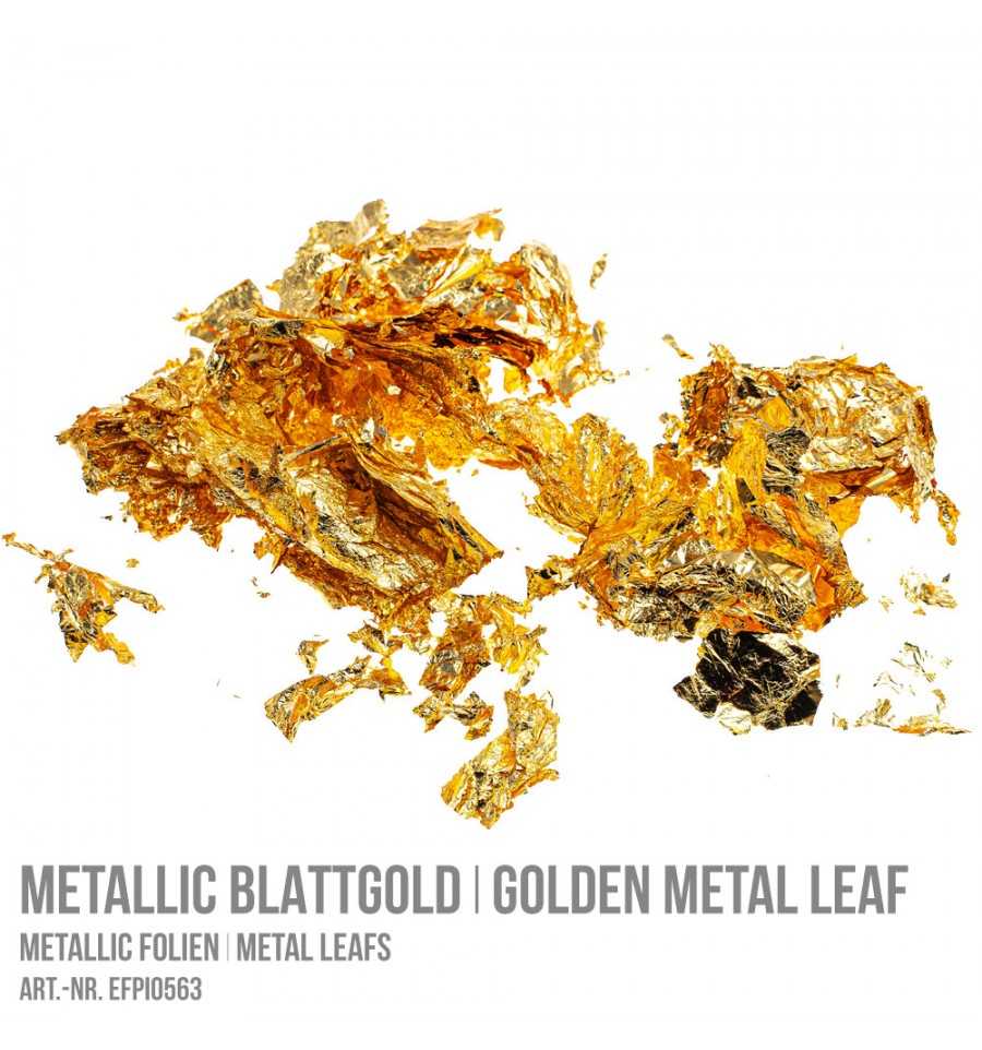 6g silberne Metallflocken Blattgold Schlagmetall Goldfolie Metall