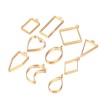 Gold 10er Set Inlays verschiedene Motive UV Resin Schmuck