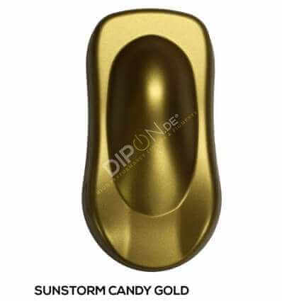 KandyDip® Sunstorm Candy Gold Pearl Matt (Schwarze KandyDip® Basisbeschichtung / Black KandyDip® Basecoat)