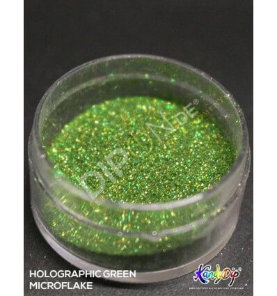 KandyDip® Holographic Green Micro Flake