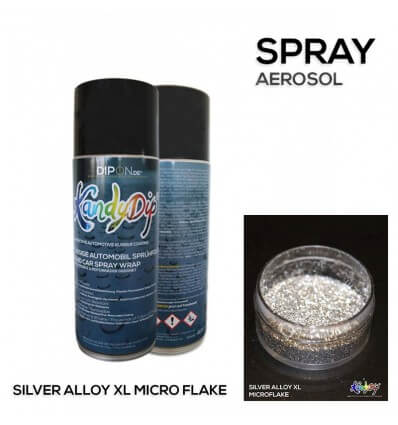 KandyDip® Silver Alloy XL Micro Flake Aerosol Spray 400 ml