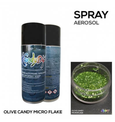 KandyDip® Olive Candy Micro Flake Aerosol Spray 400 ml