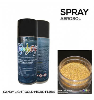 KandyDip® Candy Light Gold Micro Flake Aerosol Spray 400 ml