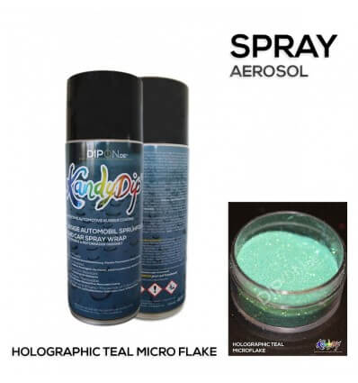 KandyDip® Holographic Teal Micro Flake Aerosol Spray 400 ml