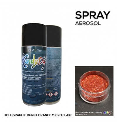 KandyDip® Holographic Burnt Orange Micro Flake Aerosol Spray 400 ml