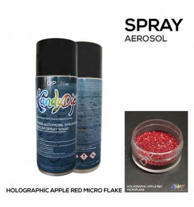 KandyDip® Holographic Apple Red Micro Flake Aerosol Spray 400 ml