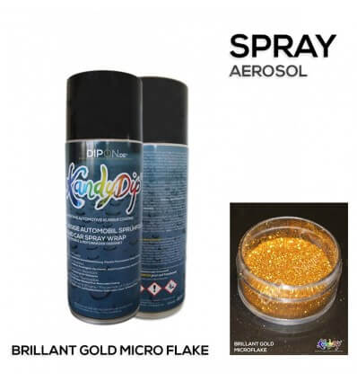 KandyDip® Brillant Gold Micro Flake Aerosol Spray 400 ml