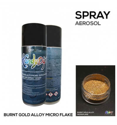 KandyDip® Burnt Gold Alloy Micro Flake Aerosol Spray 400 ml