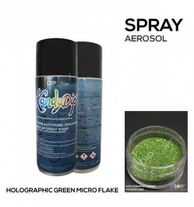 KandyDip® Holographic Green Micro Flake Aerosol Spray 400 ml