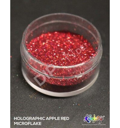 Holographic Apple Red Micro Flake